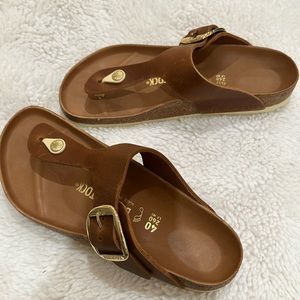 Birkenstock Gizeh Slides (Vegan?) Nubuck Leather